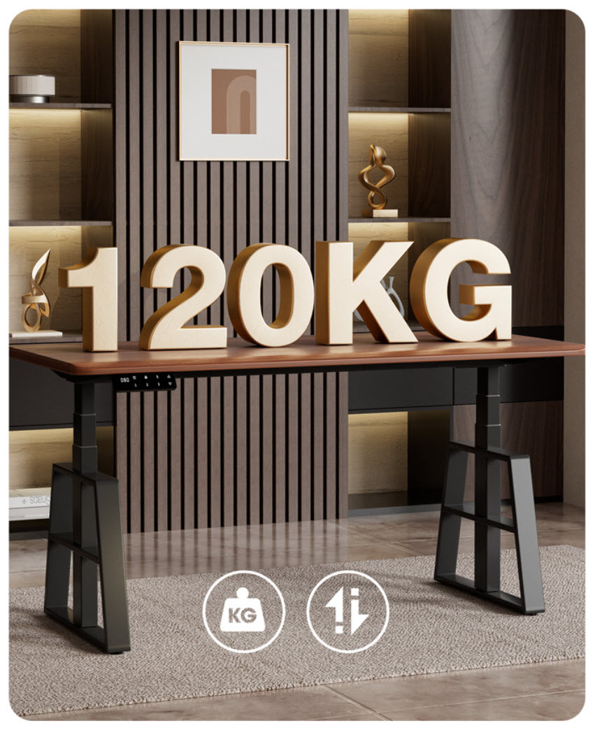 Chân bàn nâng hạ thông minh 2 động cơ cho mặt bàn 120~200cm Benein R22A-02 mẫu chân vuông