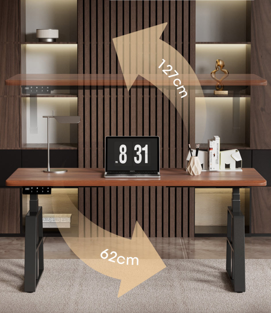 Chân bàn nâng hạ thông minh 2 động cơ cho mặt bàn 120~200cm Benein R22A-02 mẫu chân vuông