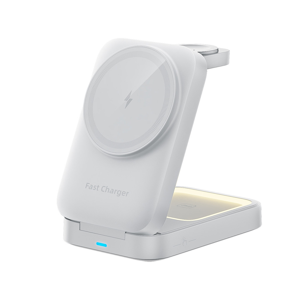 Đế sạc nhanh không dây từ tính 4in1 HT553 chuẩn QC3.0 23W có đèn LED