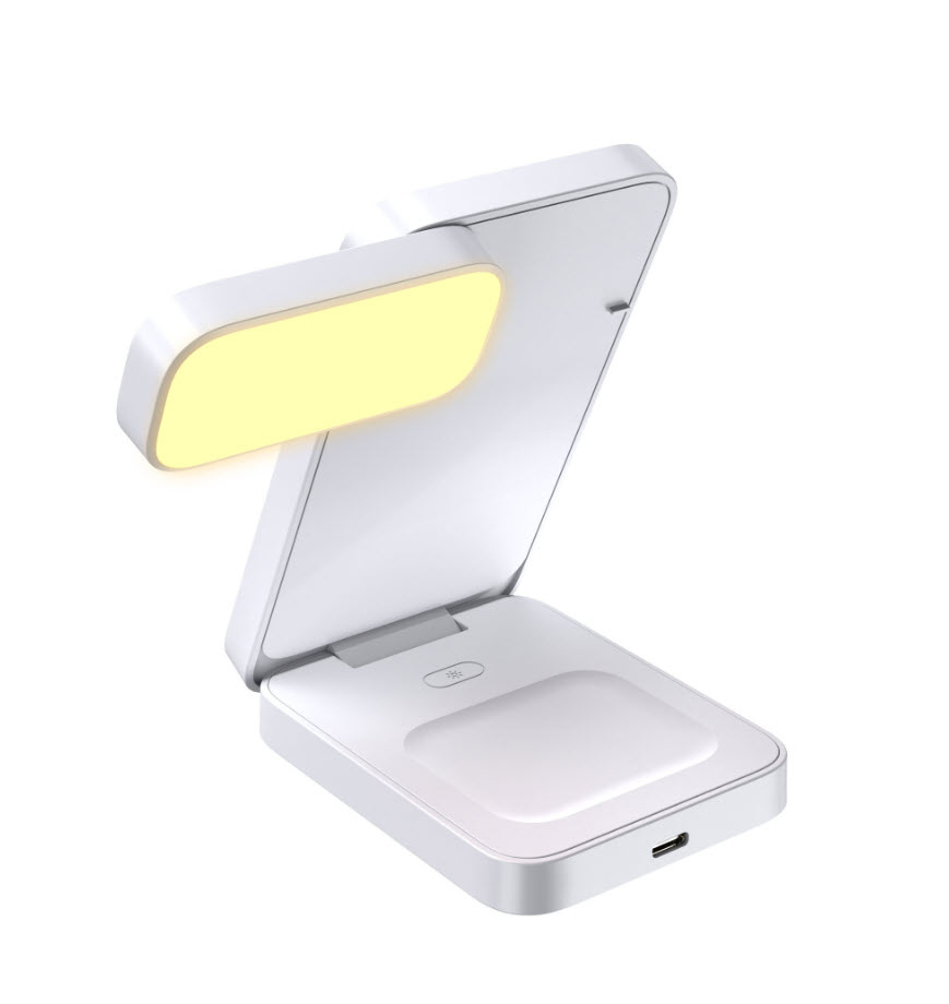 Đế sạc nhanh không dây từ tính 3in1 HT-C29 23W có đèn ngủ LED