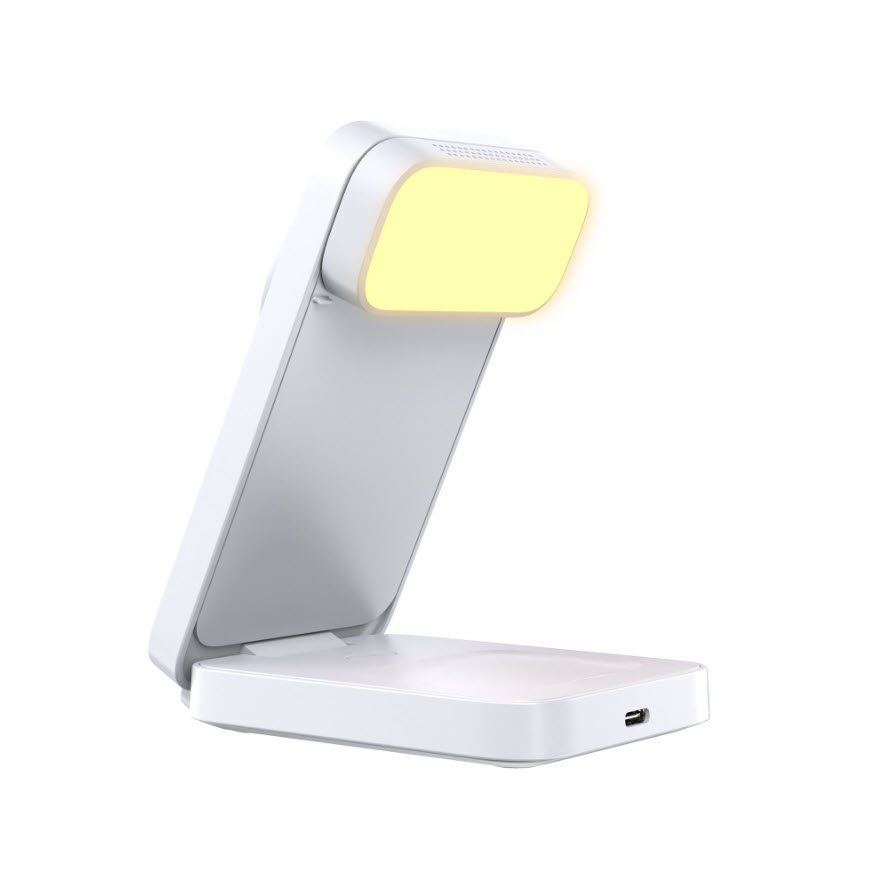 Đế sạc nhanh không dây từ tính 3in1 HT-C29 23W có đèn ngủ LED