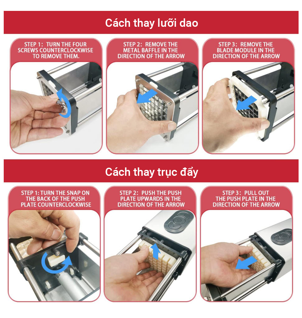 Máy cắt khoai tây chiên máy cắt sợi rau củ đa năng ZSH011