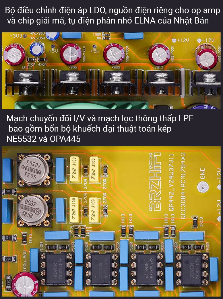 Bộ giải mã âm thanh DAC chip đôi PCM1794 bluetooth 5.4 model SNY-30C