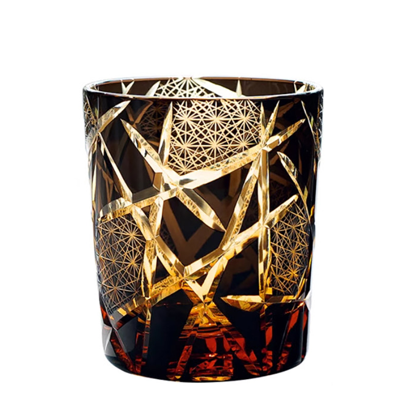 Ly whisky pha lê 28ml chế tác thủ công Edo Kiriko mẫu Twilight of Gods Vianasa VS565