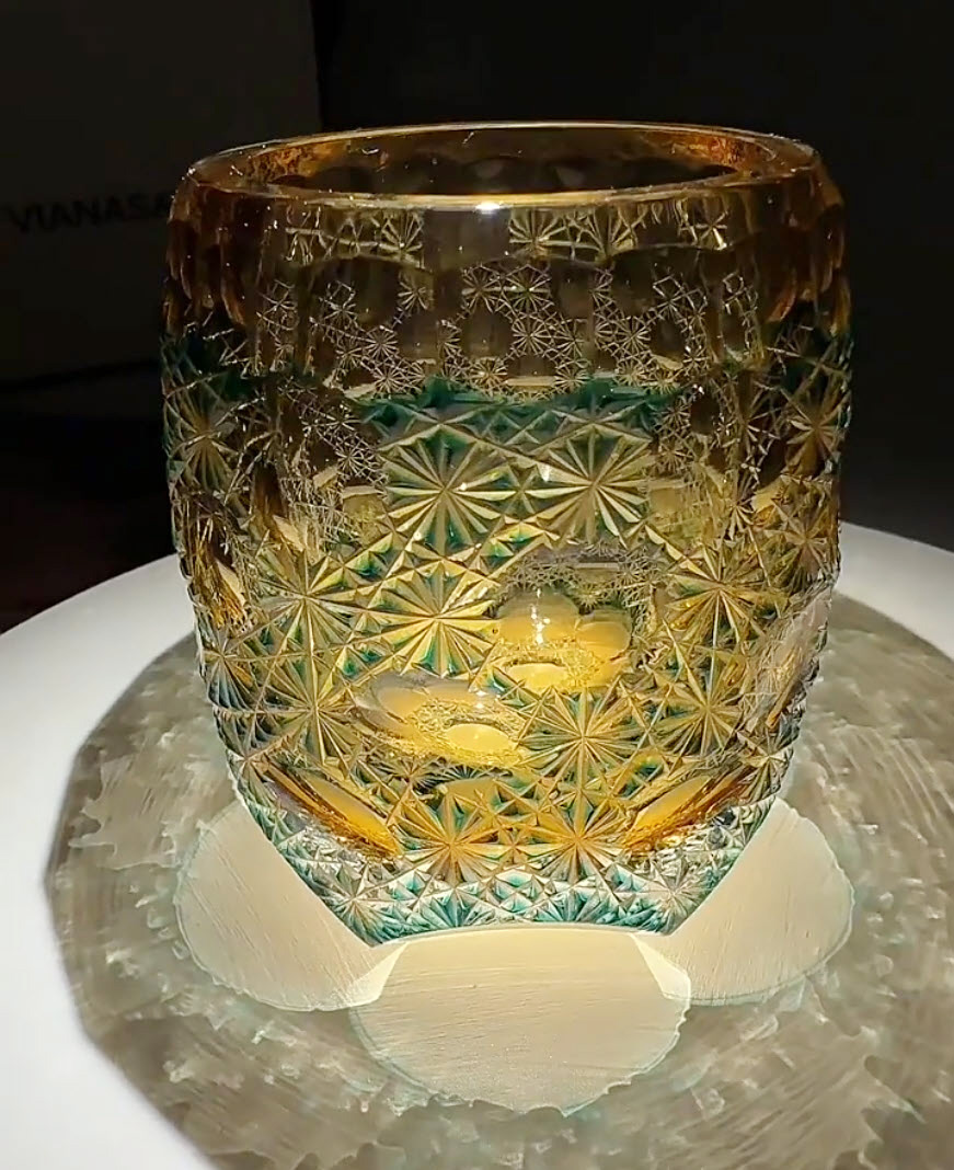 Ly whisky pha lê 280ml chế tác thủ công Edo Kiriko mẫu Seven Stars Vianasa VS1313