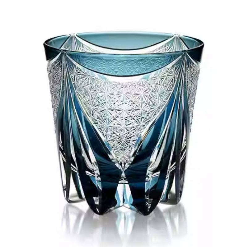 Ly whisky pha lê 330ml chế tác thủ công Edo Kiriko mẫu Sanctuary Vianasa VS9877