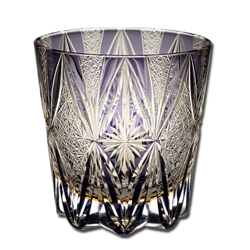 Ly whisky pha lê 330ml chế tác thủ công Edo Kiriko mẫu Lola Secret Vianasa VS5658