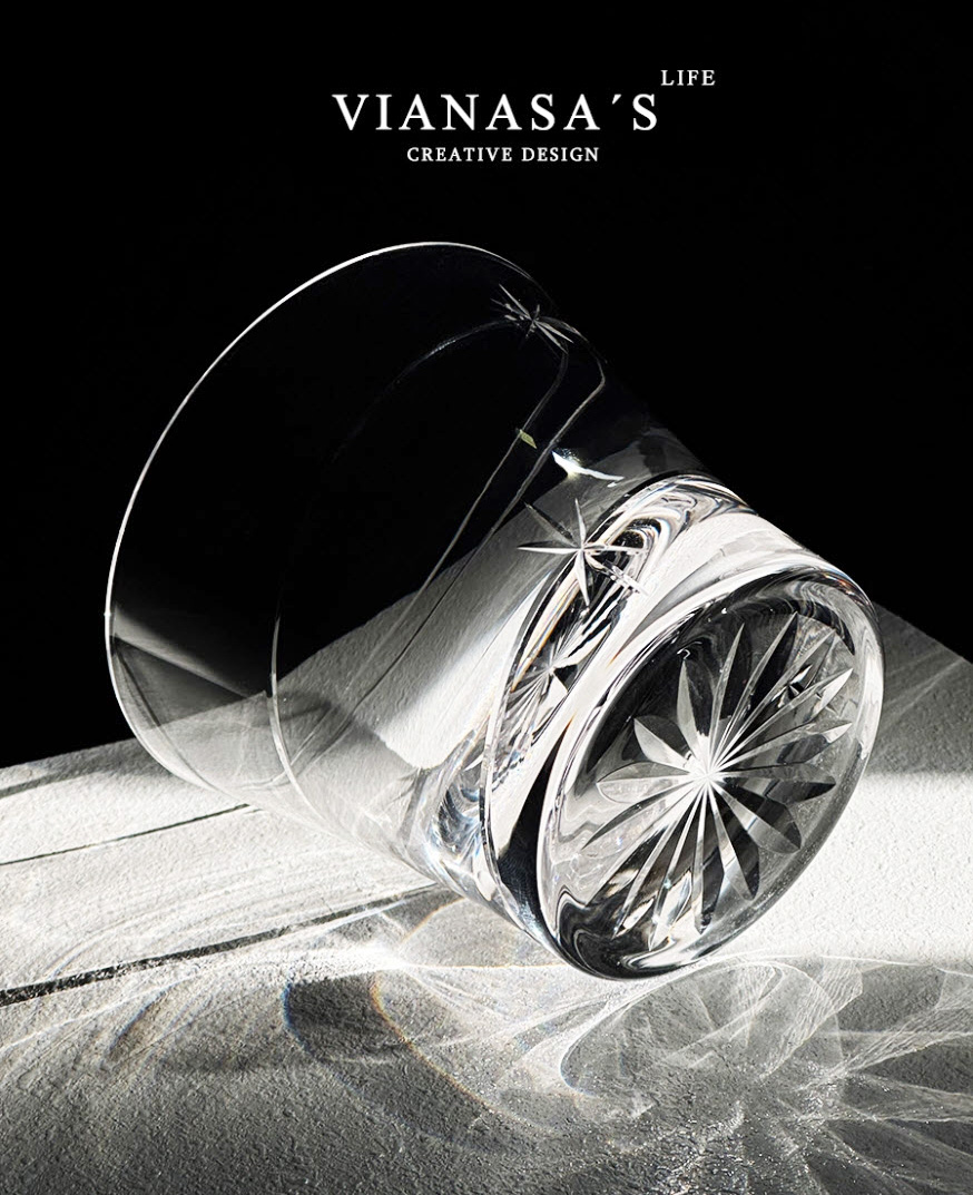 Ly whisky pha lê 260ml chế tác thủ công mẫu Star Track Vianasa VS565A