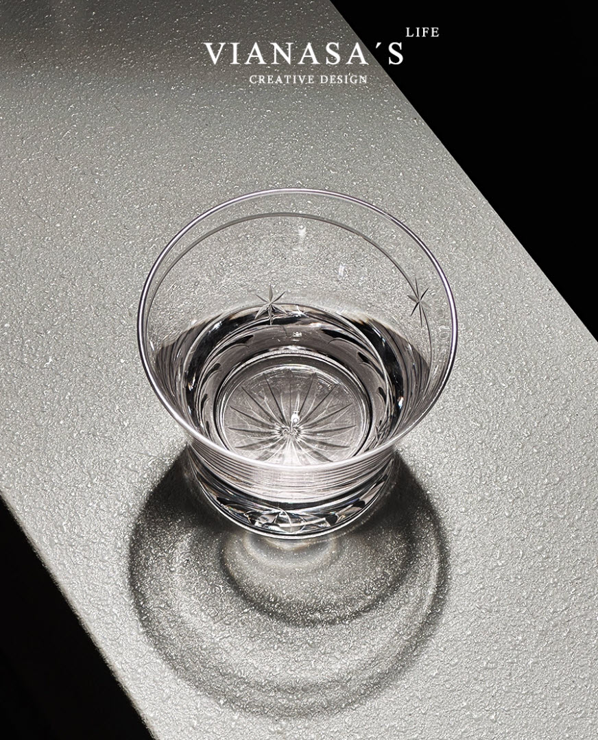 Ly whisky pha lê 260ml chế tác thủ công mẫu Star Track Vianasa VS565A