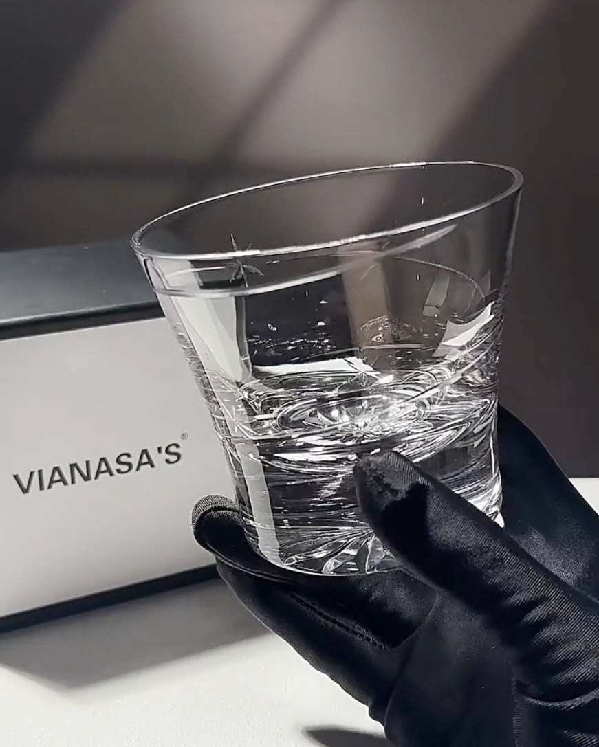 Ly whisky pha lê 260ml chế tác thủ công mẫu Star Track Vianasa VS565A