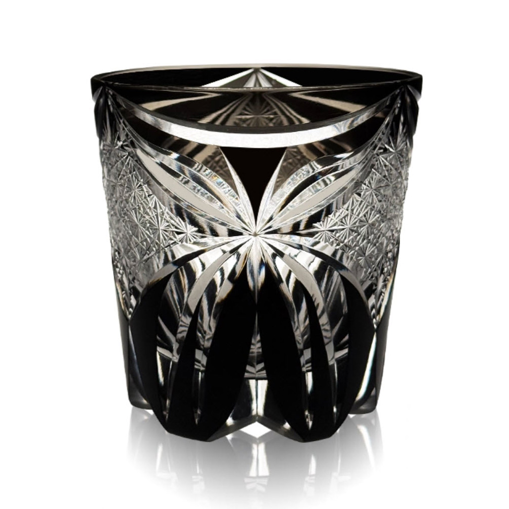 Ly whisky pha lê 330ml chế tác thủ công Edo Kiriko mẫu Butterfly Vianasa VS3434