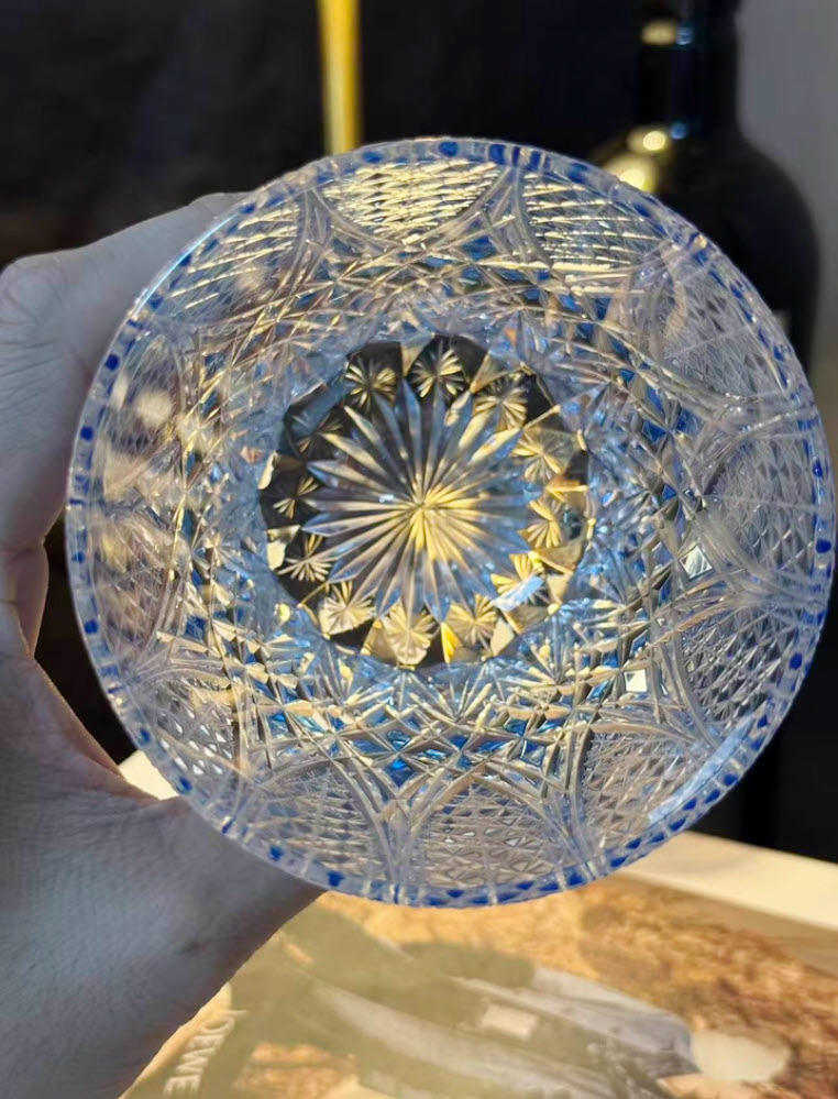 Ly whisky pha lê 330ml chế tác thủ công Edo Kiriko mẫu Eternal Star Vianasa VS3424