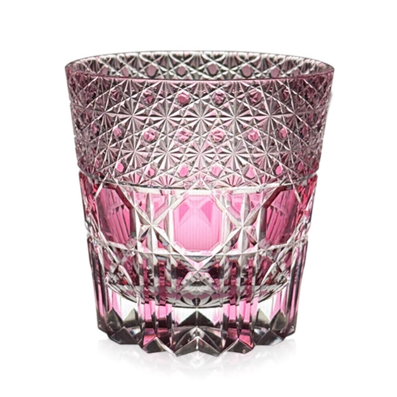 Ly whisky pha lê 330ml chế tác thủ công Edo Kiriko mẫu Glaze Dream Vianasa VS3423