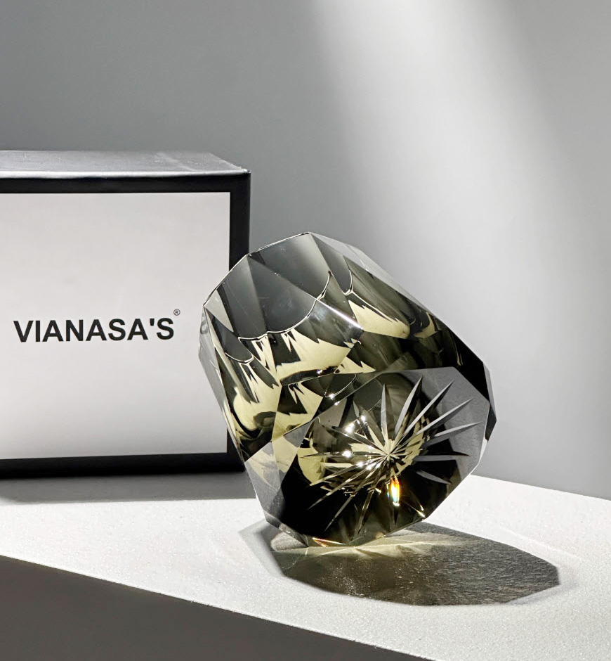 Ly whisky pha lê 200ml chế tác thủ công K9 Black Mystery Vianasa VS2323B