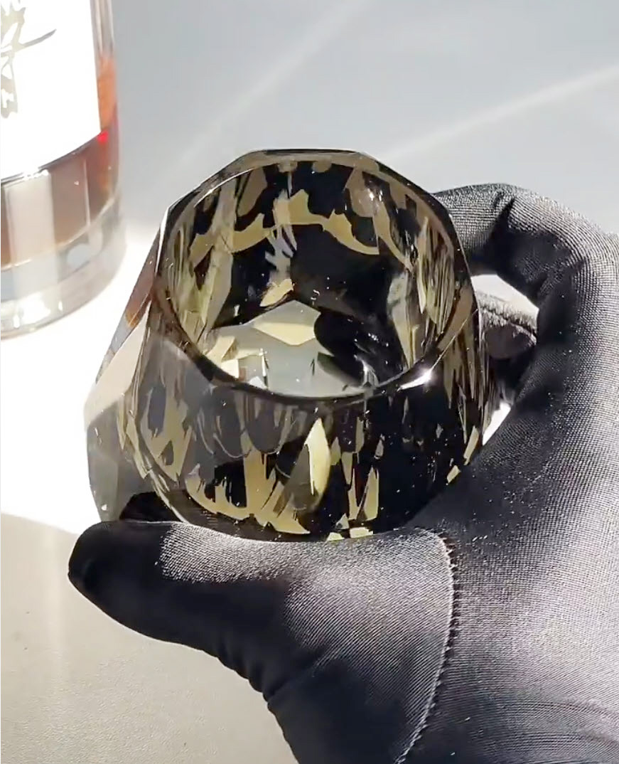 Ly whisky pha lê 200ml chế tác thủ công K9 Black Mystery Vianasa VS2323B