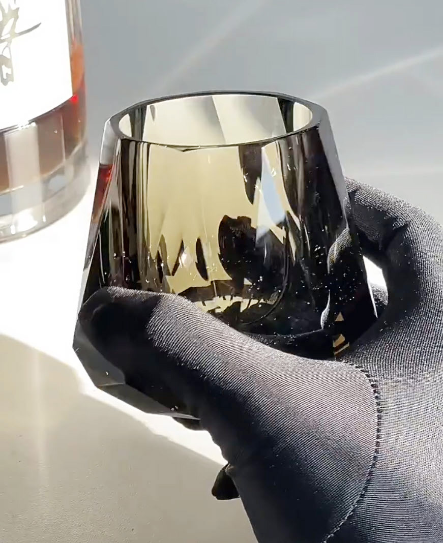 Ly whisky pha lê 200ml chế tác thủ công K9 Black Mystery Vianasa VS2323B