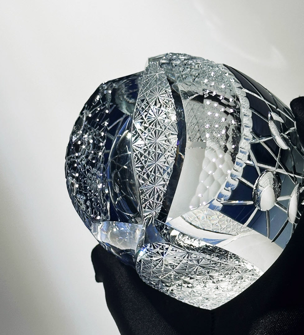 Ly whisky pha lê 280ml chế tác thủ công Edo Kiriko mẫu Planet Vianasa VS3232A