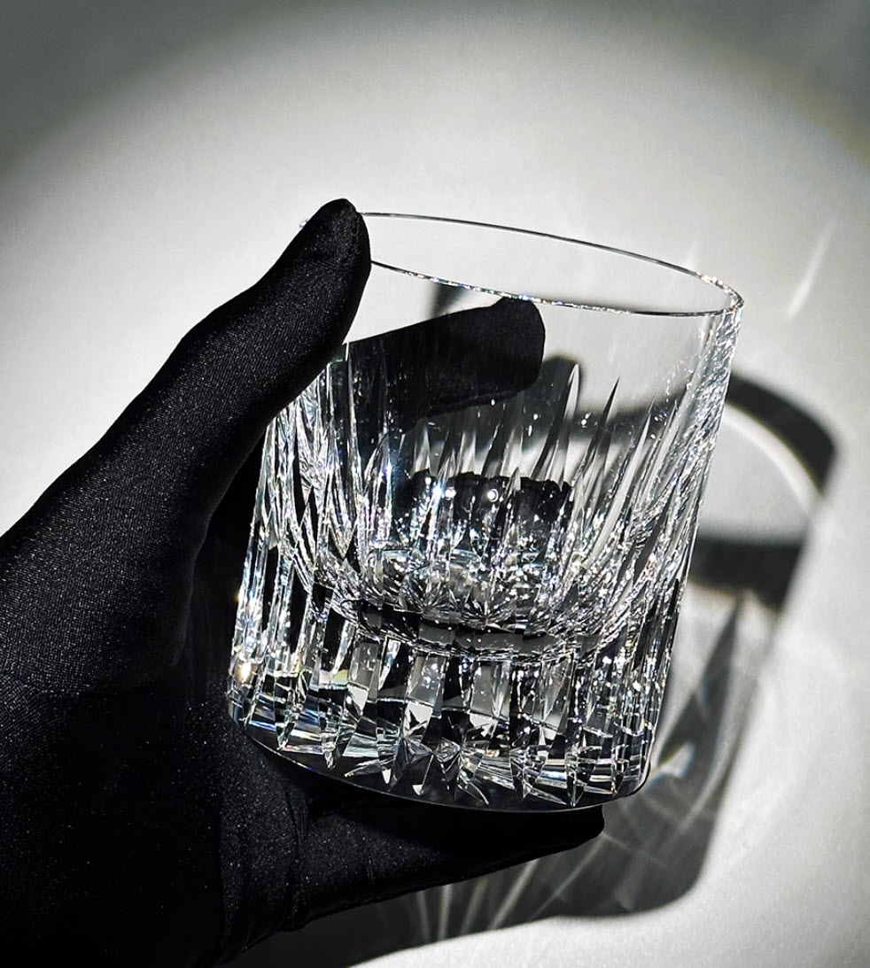 Ly whisky pha lê K9 250ml chế tác thủ công Edo Kiriko mẫu Great Britain Vianasa VS2232