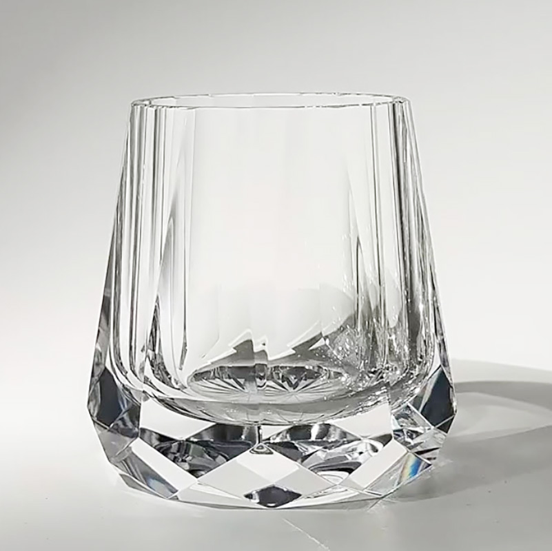 Ly whisky pha lê K9 200ml chế tác thủ công Edo Kiriko mẫu Zeus Stone Vianasa VS3432