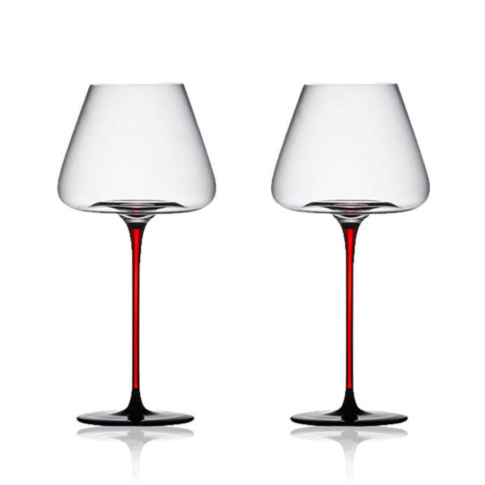 Ly vang đỏ pha lê 580ml chế tác thủ công Edo Kiriko mẫu British Burgundy Light Vianasa VS32323