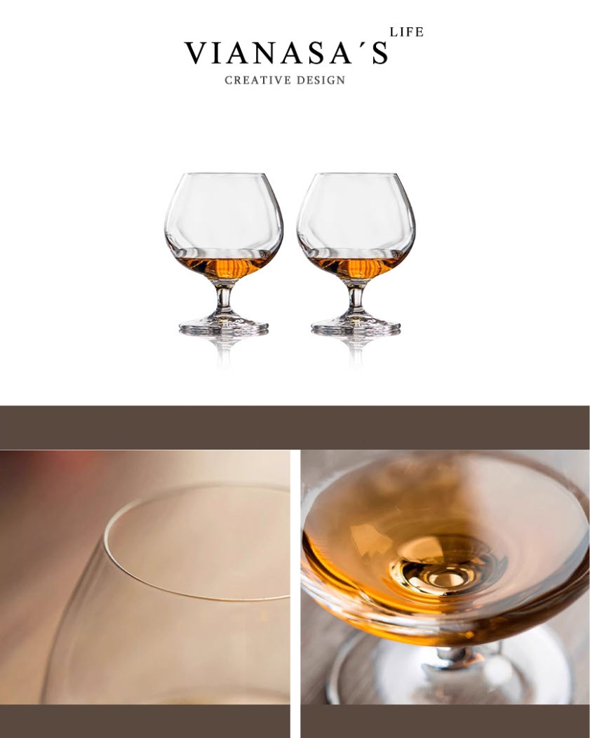 Ly wishky pha lê K9 chế tác thủ công mẫu Brandy Starlight Vianasa VS33434