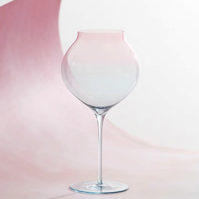 Ly vang pha lê mẫu Peach Blossom Gradient chế tác thủ công Vianasa VS56565