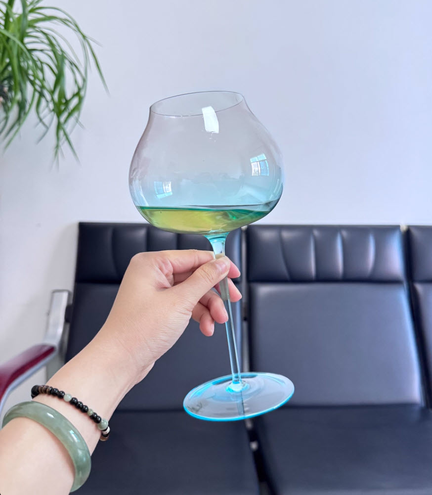 Ly vang pha lê mẫu Peach Blossom Gradient chế tác thủ công Vianasa VS56565