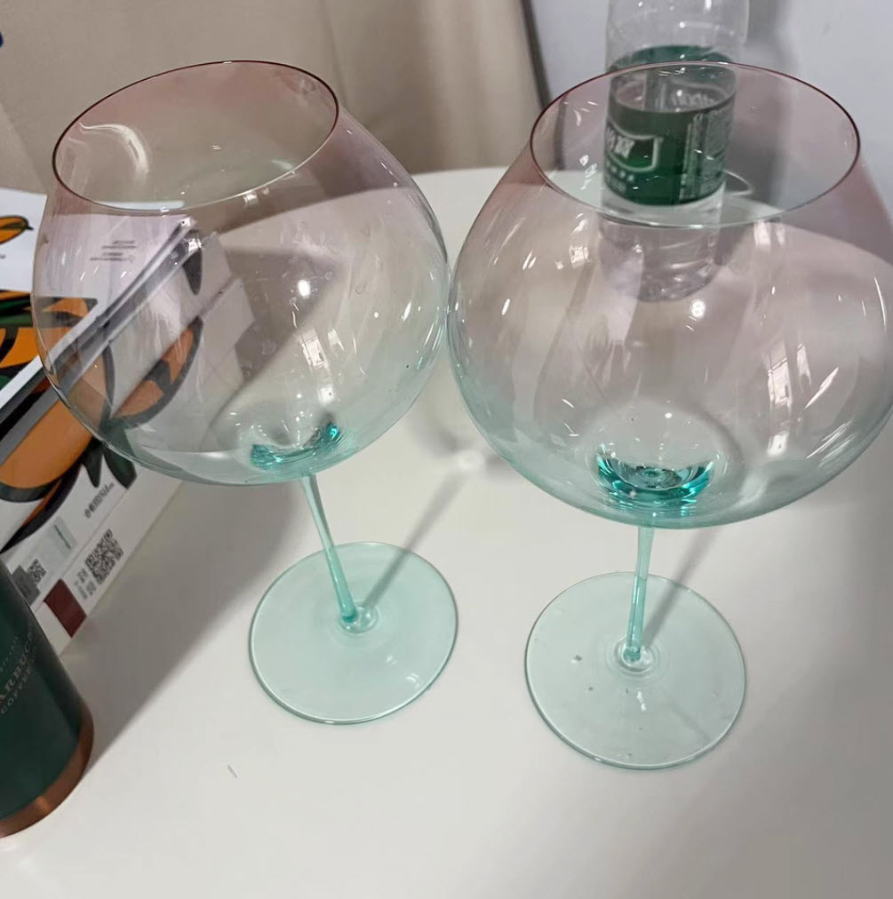 Ly vang pha lê mẫu Peach Blossom Gradient chế tác thủ công Vianasa VS56565