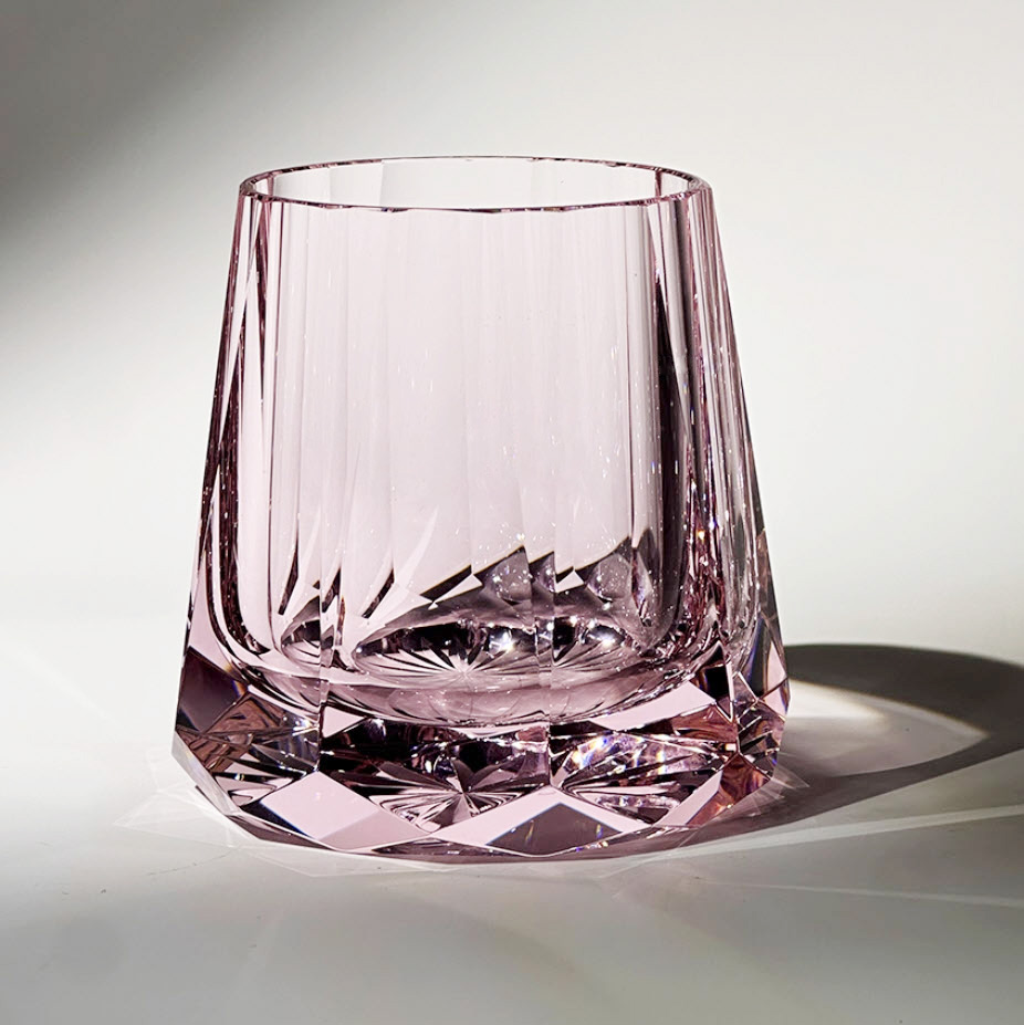 Ly wishky pha lê K9 mẫu Rose Story 200ml chế tác thủ công Vianasa VS99897