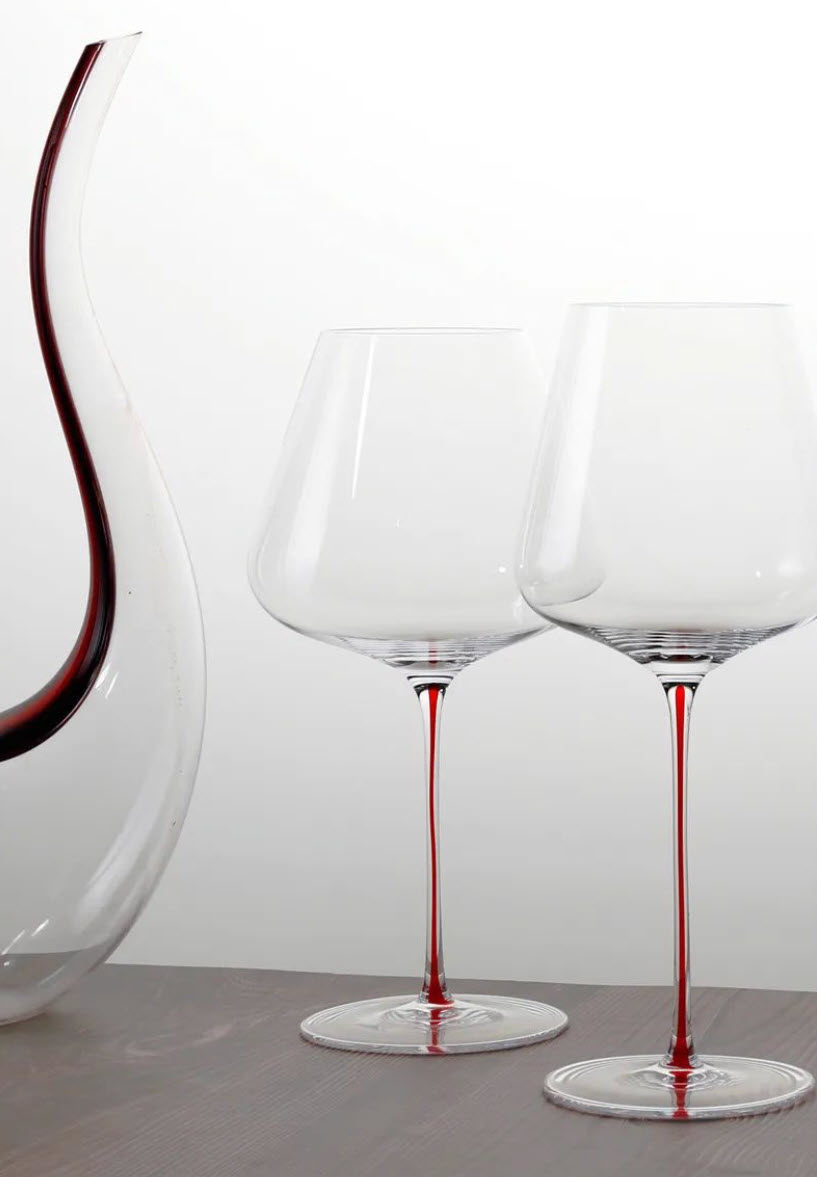 Ly vang pha lê chế tác thủ công mẫu Burgundy Vianasa EK1101