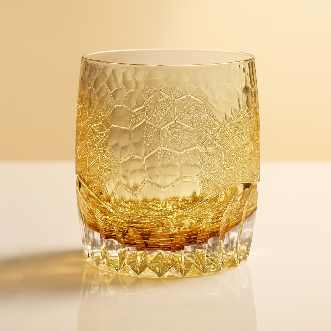 Ly wishky pha lê 260ml chế tác thủ công Edo Kiriko mẫu Snowflakes Vianasa VS42423