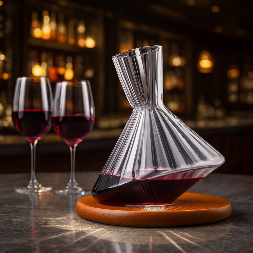 Decanter bình thở vang pha lê 1000ml mẫu Spiral Cone Vianasa VS33434A