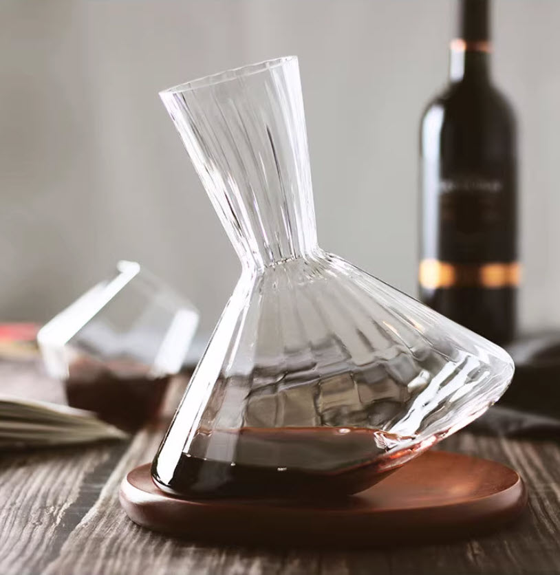 Decanter bình thở vang pha lê 1000ml mẫu Spiral Cone Vianasa VS33434A