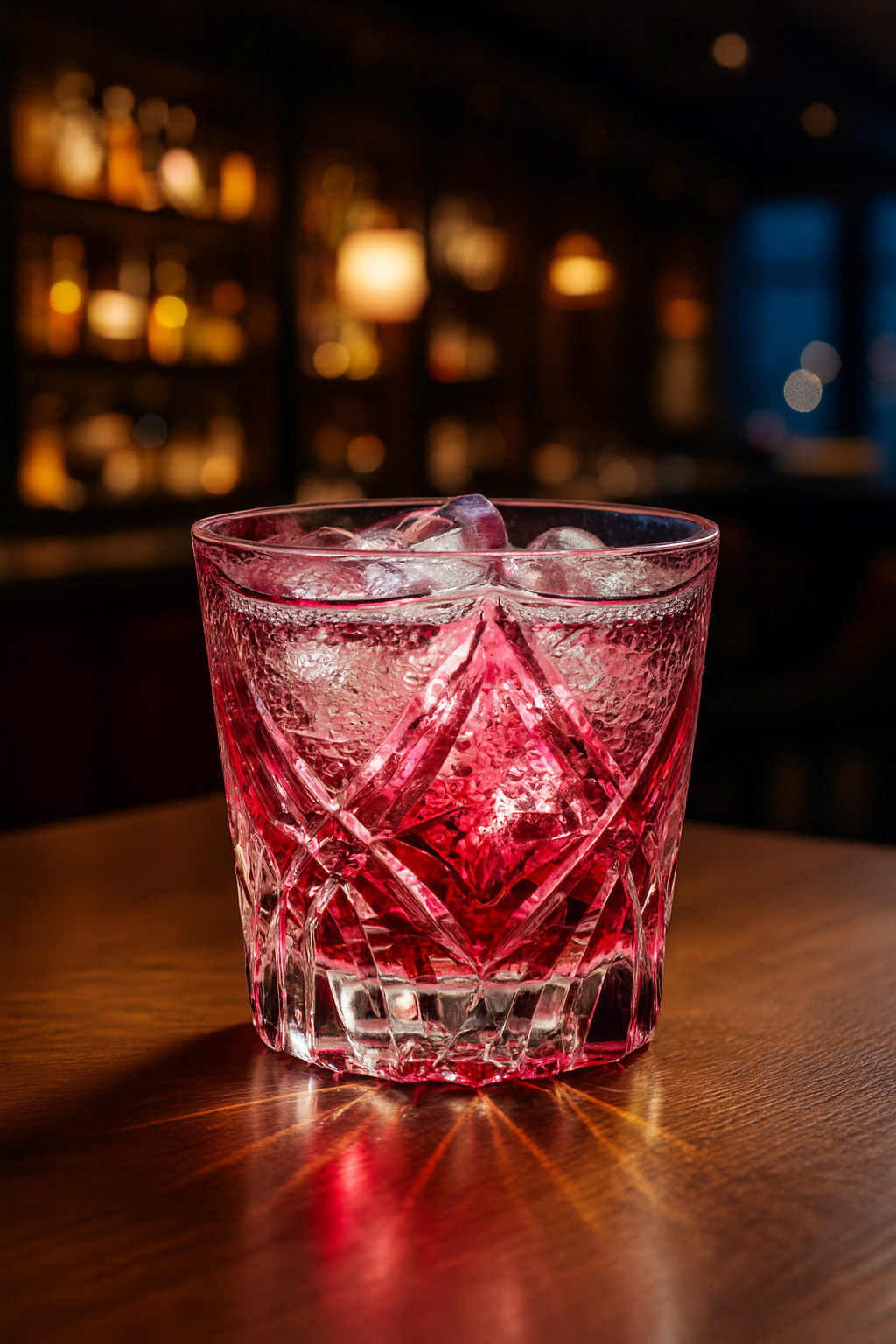 Ly wishky pha lê 300ml chế tác thủ công Edo Kiriko mẫu Red Fire Vianasa VS42324