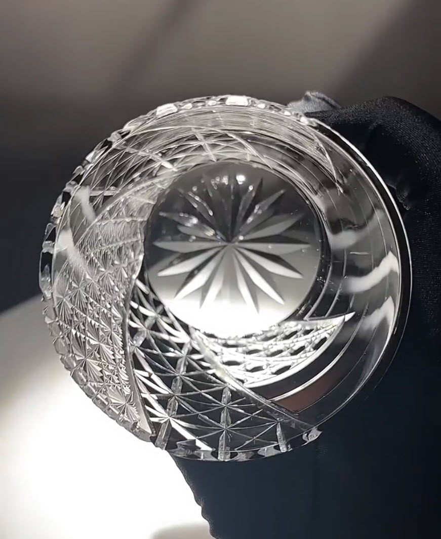 Ly wishky pha lê 280ml chế tác thủ công Edo Kiriko mẫu July Night Vianasa VS23212