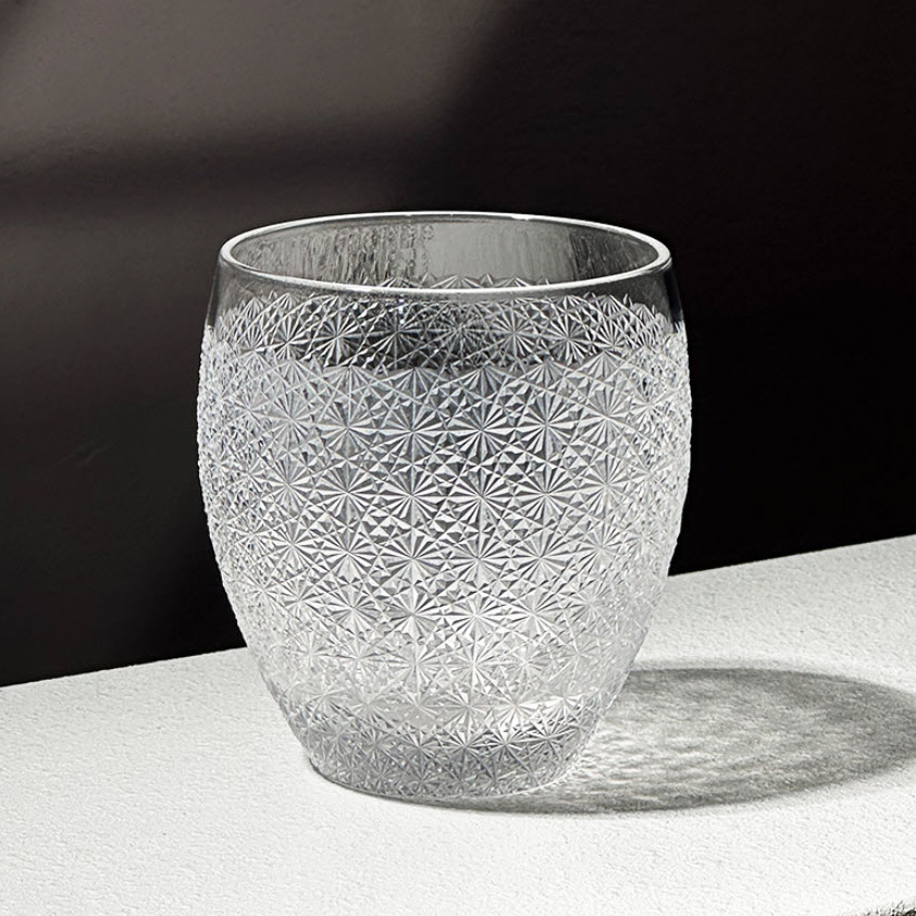 Ly wishky pha lê 300ml chế tác thủ công Edo Kiriko mẫu Starry Sky Vianasa VS5252