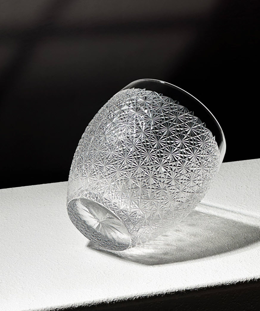 Ly wishky pha lê 300ml chế tác thủ công Edo Kiriko mẫu Starry Sky Vianasa VS5252