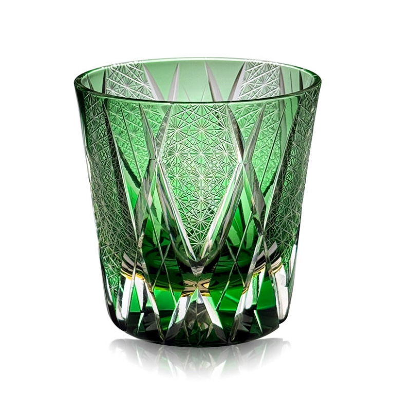 Ly wishky pha lê 330ml chế tác thủ công Edo Kiriko mẫu Cypress Vianasa VS43434