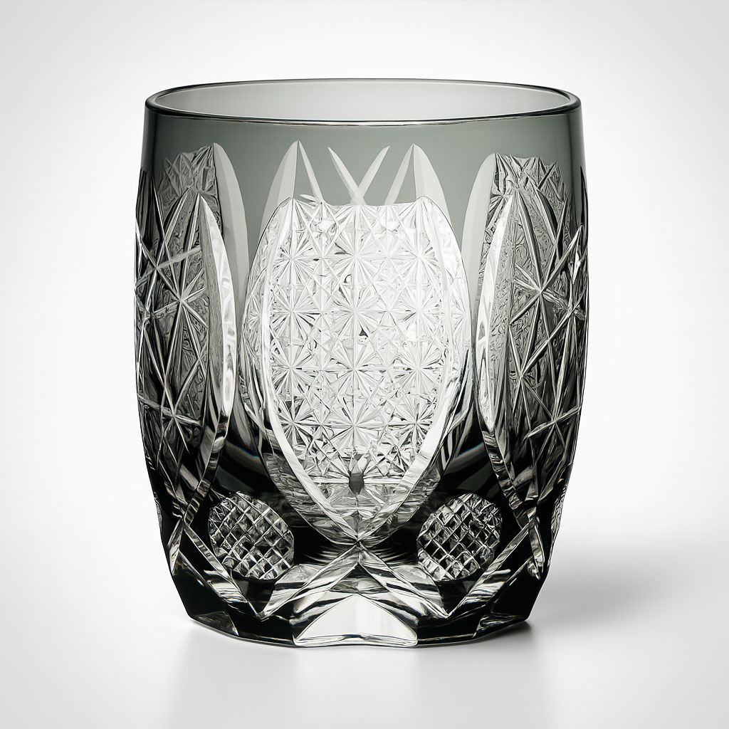 Ly wishky pha lê 330ml chế tác thủ công Edo Kiriko mẫu Brocade Vianasa VS2323F