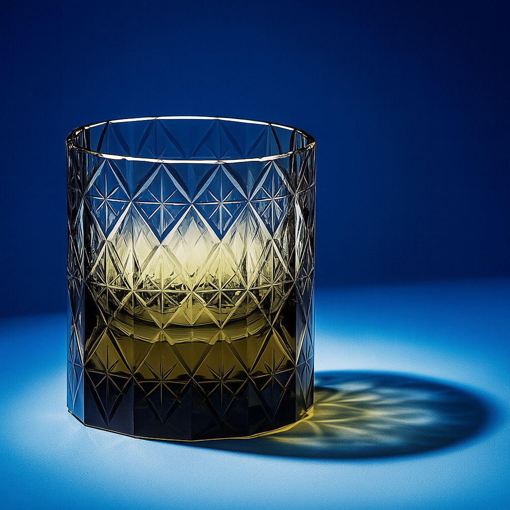 Ly wishky pha lê K9 mẫu Brilliant Galaxy 250ml chế tác thủ công Vianasa VS3434D