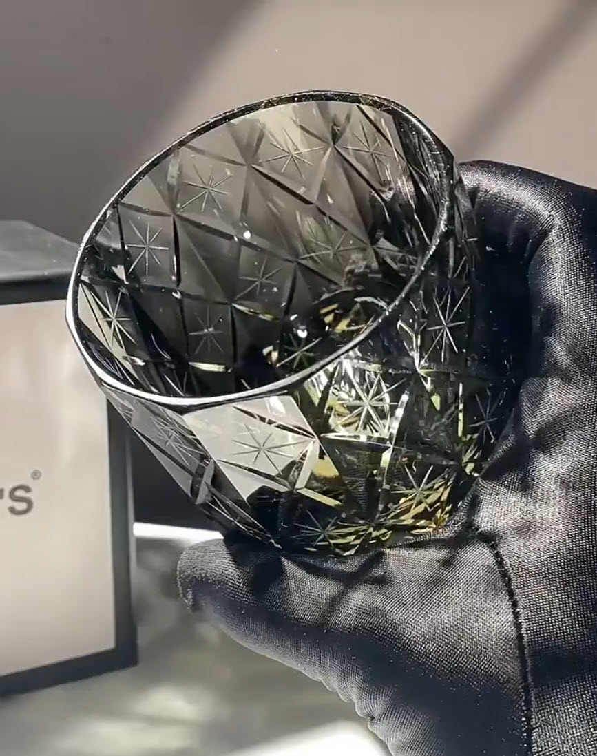 Ly wishky pha lê K9 mẫu Brilliant Galaxy 250ml chế tác thủ công Vianasa VS3434D