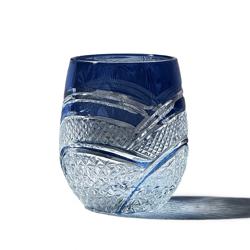 Ly wishky pha lê 220ml chế tác thủ công Edo Kiriko mẫu Brocade Vianasa VS565B