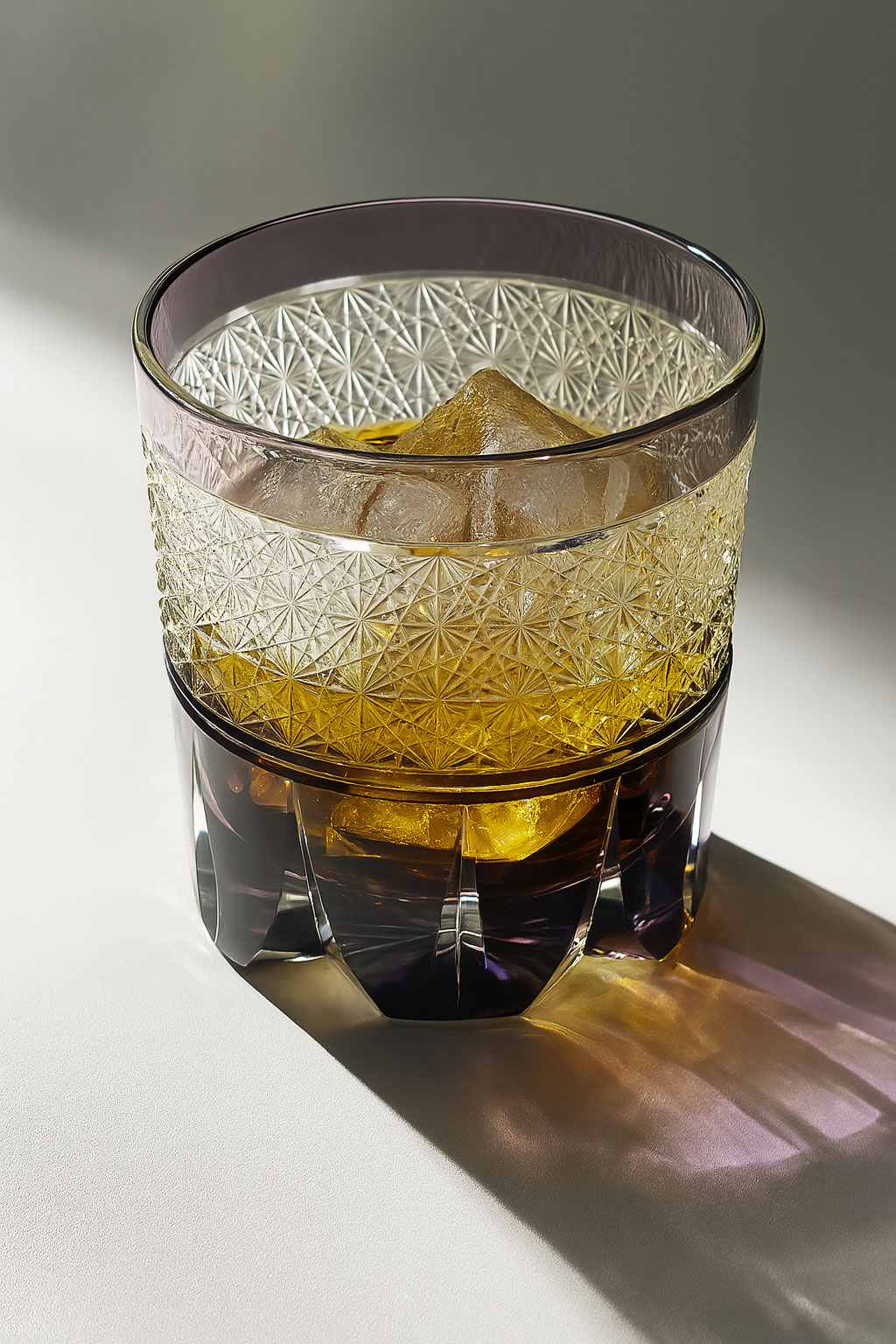 Ly wishky pha lê 260ml chế tác thủ công Edo Kiriko mẫu Dream Collar Vianasa VS2323G