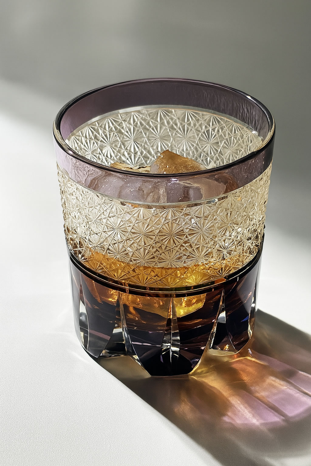 Ly wishky pha lê 260ml chế tác thủ công Edo Kiriko mẫu Dream Collar Vianasa VS2323G