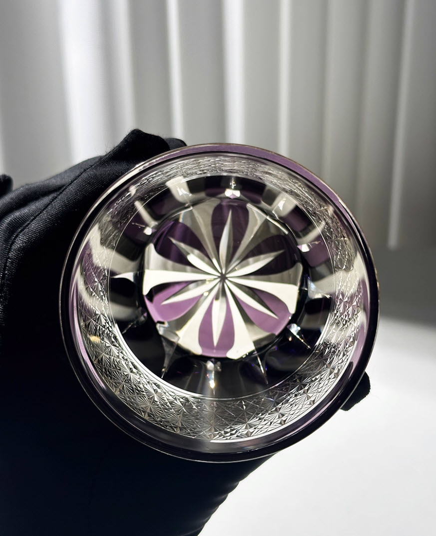 Ly wishky pha lê 260ml chế tác thủ công Edo Kiriko mẫu Dream Collar Vianasa VS2323G