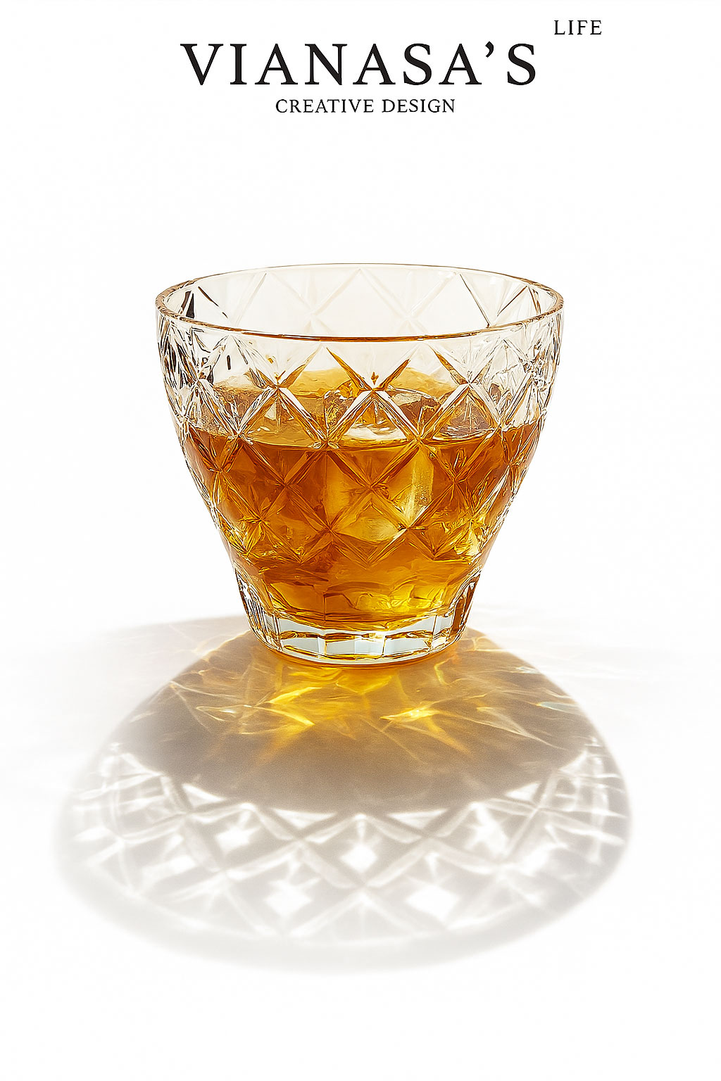 Ly sake lạnh ly whisky pha lê mẫu Pearl 165ml chế tác thủ công Vianasa VS655