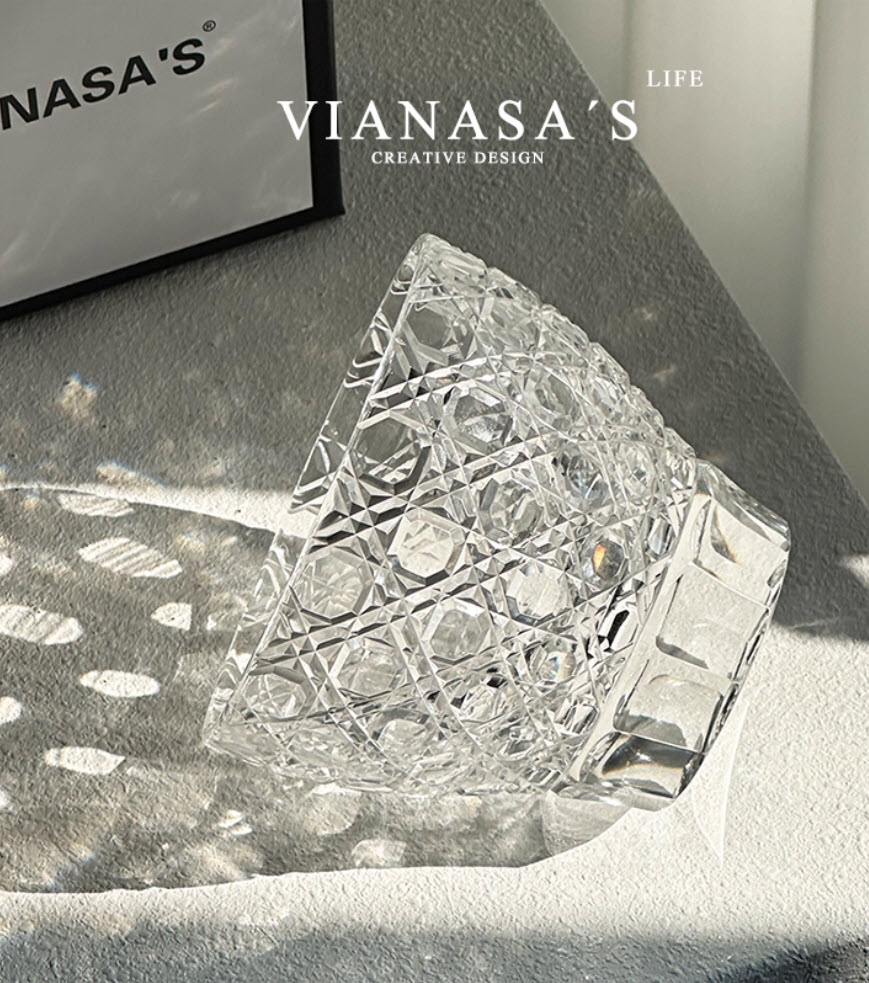 Ly sake lạnh ly whisky pha lê mẫu Pearl 165ml chế tác thủ công Vianasa VS655