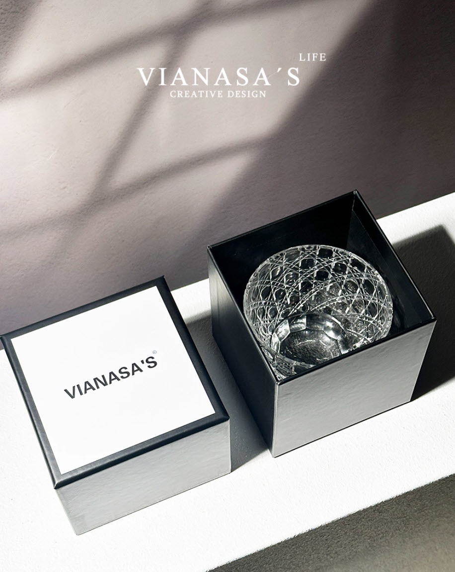 Ly sake lạnh ly whisky pha lê mẫu Pearl 165ml chế tác thủ công Vianasa VS655