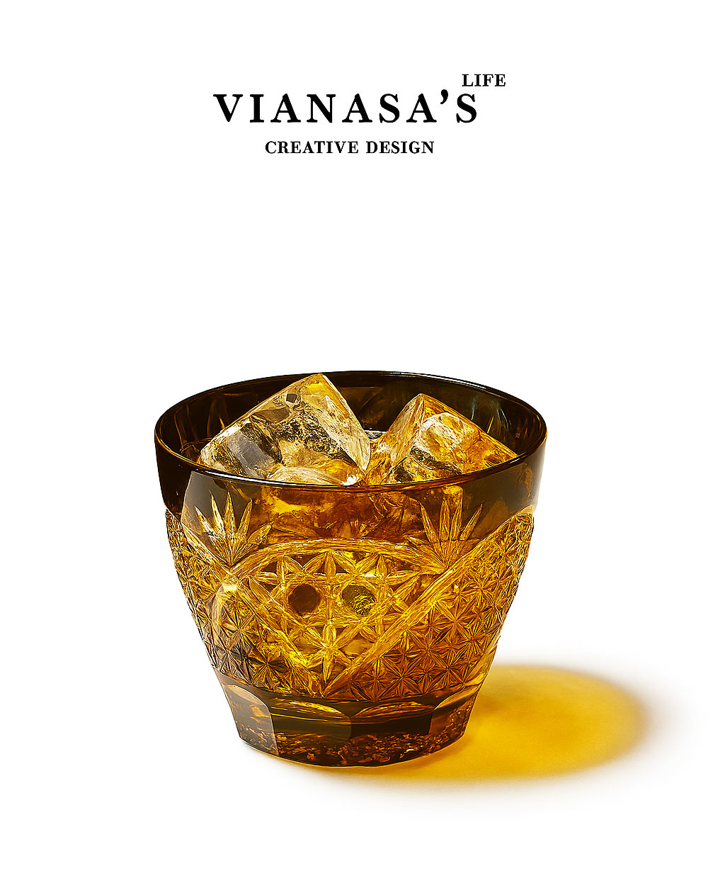 Ly sake lạnh ly whisky pha lê mẫu Moon Night 165ml chế tác thủ công Vianasa VS65688