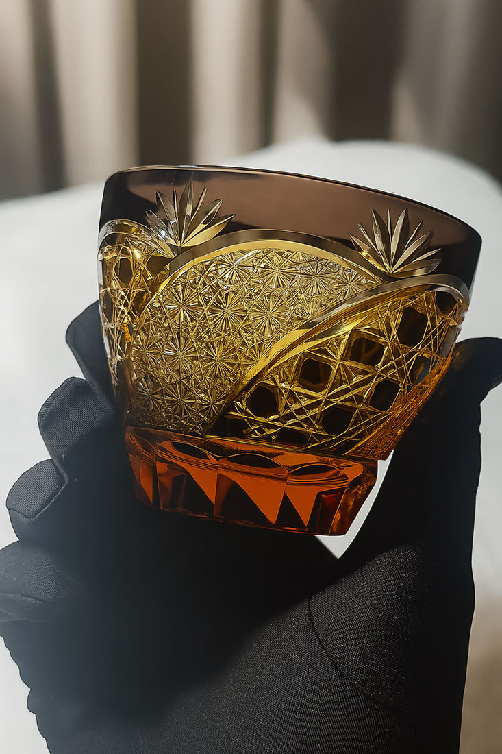 Ly sake lạnh ly whisky pha lê mẫu Moon Night 165ml chế tác thủ công Vianasa VS65688